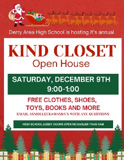 KIND Closet Open House Flyer